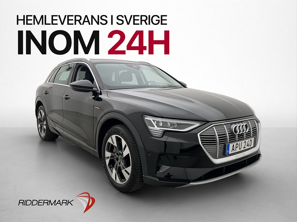 Audi E-Tron 55 Quattro Cockpit Skinn Elstol CarPlay Sensorer