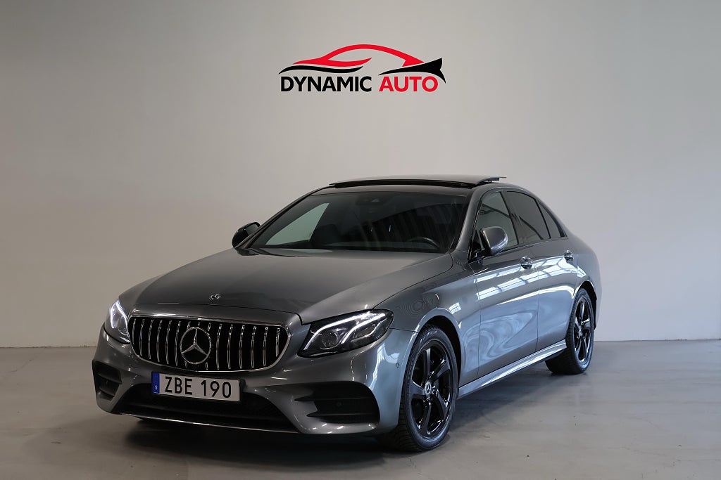 Mercedes-Benz E 220 d 9G-AMG 194hk-Panorama-GPS-360-Belysning-Värmare