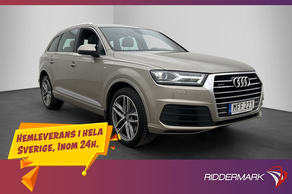 Audi Q7 TDI Q S Line 7sits Cockpit Panorama BOSE Skinn 272hk