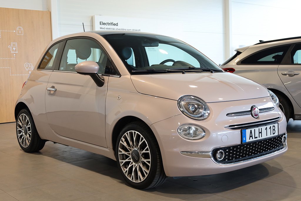 Fiat 500 1.2 Star Panorama PDC Blåtand Delläder 2020