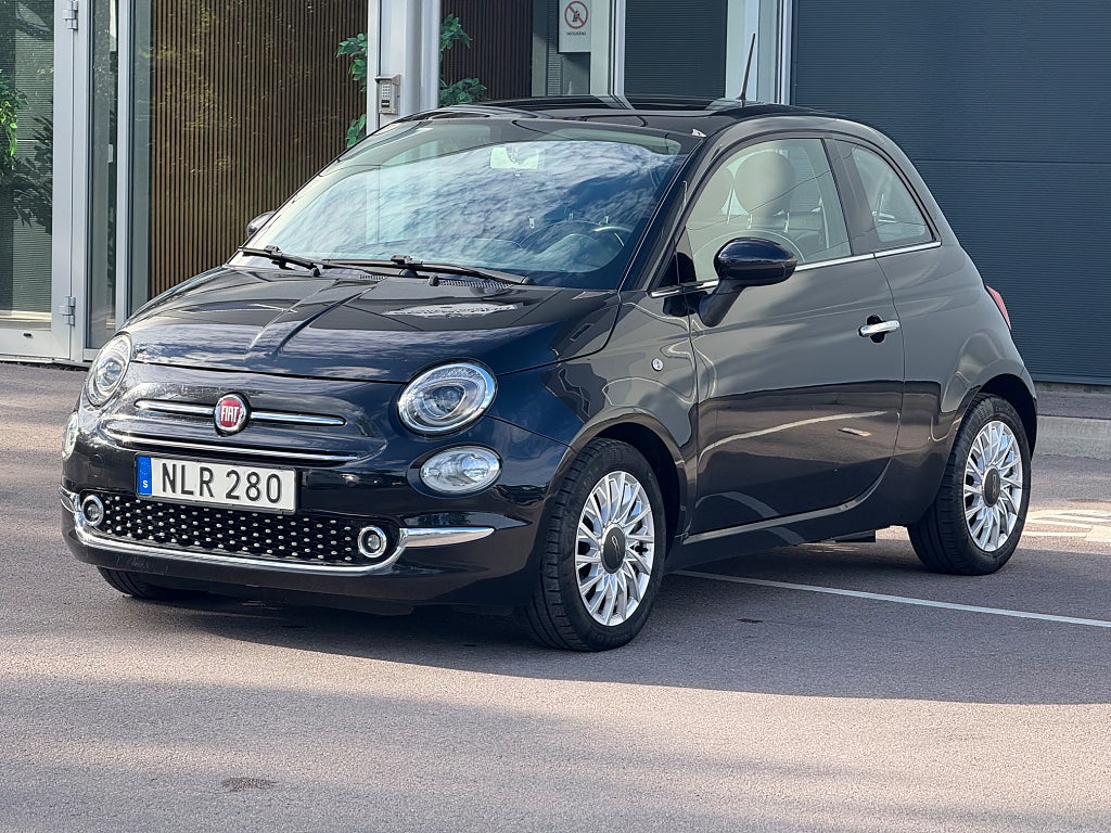 Fiat 500 1.2 8V Lounge Euro 6/Panorama/P-sensorer 