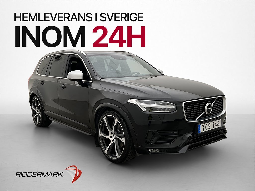 Volvo XC90 D5 AWD R-Design 7-Sits Pano Luft 360° HUD Drag