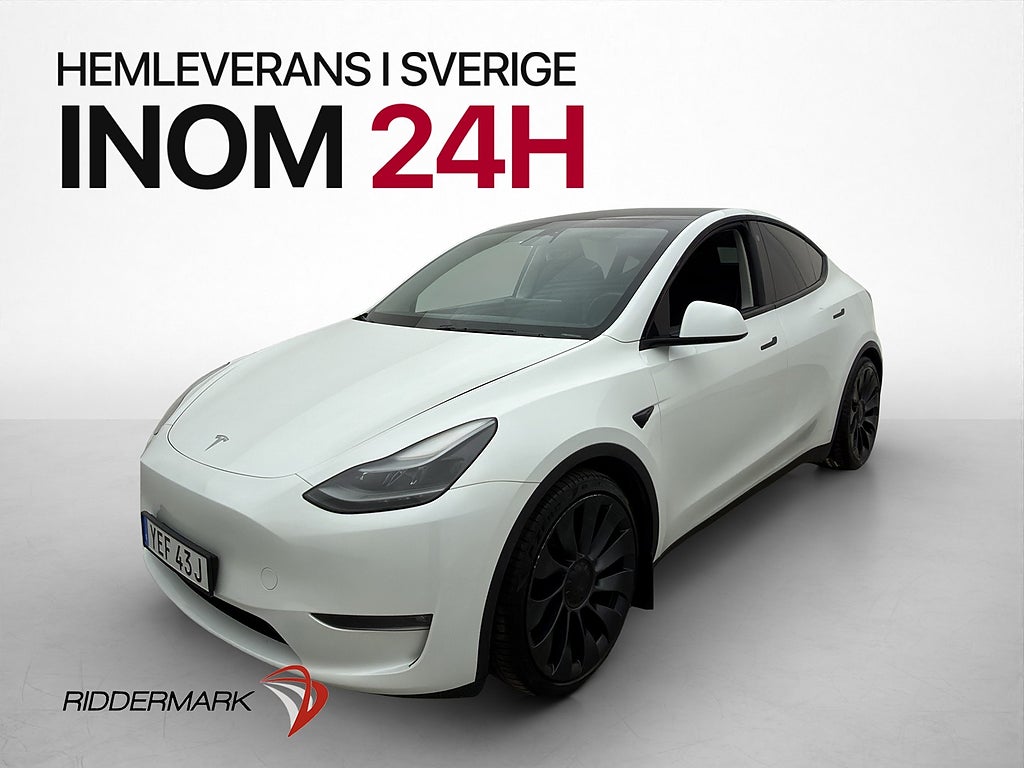 Tesla Model Y Performance AWD Autopilot Pano En-Brukare MOMS