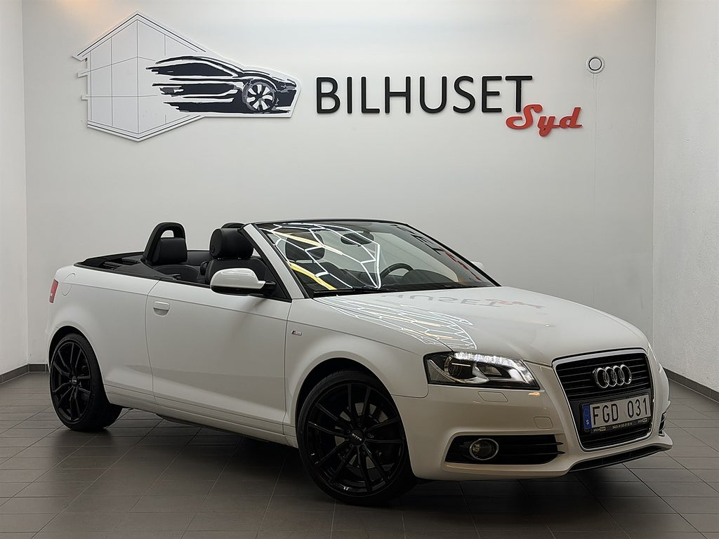 Audi A3 Cab 2.0 TFSI  200hk S Line Läder/18"Fälgar/Nyservad