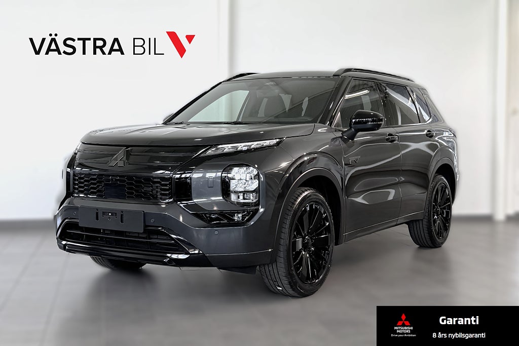 Mitsubishi Outlander Black Edition PHEV 4WD| Glastak|Massage|85km Räckvidd 